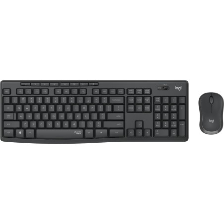 Logitech MK295 Silent Wireless Combo tastiera Mouse incluso USB QWERTZ Tedesco Grafite