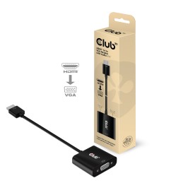 CLUB3D CAC-1302 cavo e adattatore video 0,5 m HDMI tipo A (Standard) VGA (D-Sub) Nero