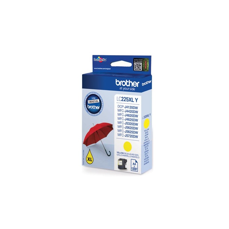 Brother LC-225XLY ink cartridge 1 pc(s) Original High (XL) Yield Yellow