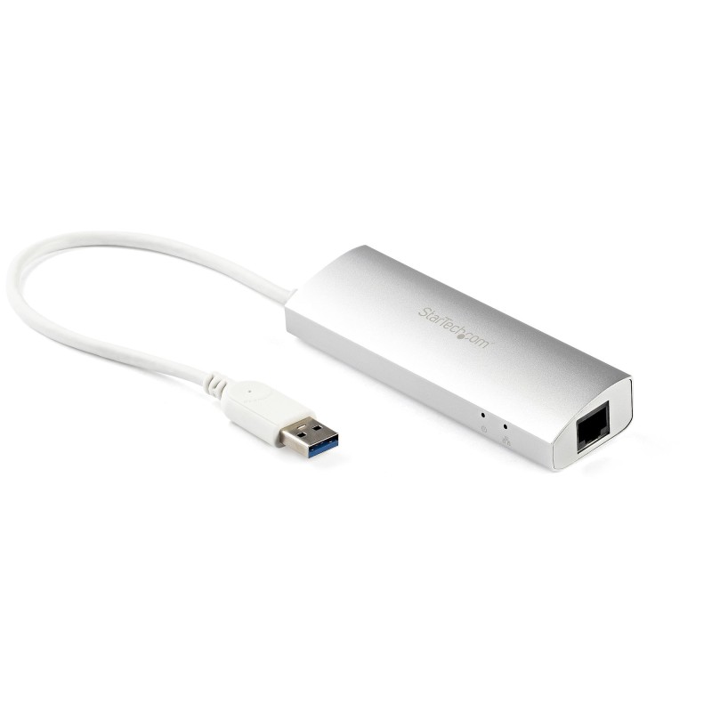 3 Port mobiler USB 3.0 Hub plus Gigabit Ethernet