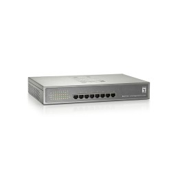 LevelOne GEP-0821 switch di rete Gigabit Ethernet (10 100 1000) Supporto Power over Ethernet (PoE) Grigio