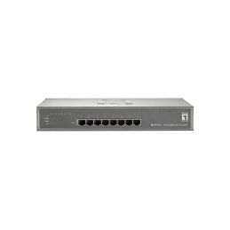 LevelOne GEP-0821 switch di rete Gigabit Ethernet (10 100 1000) Supporto Power over Ethernet (PoE) Grigio