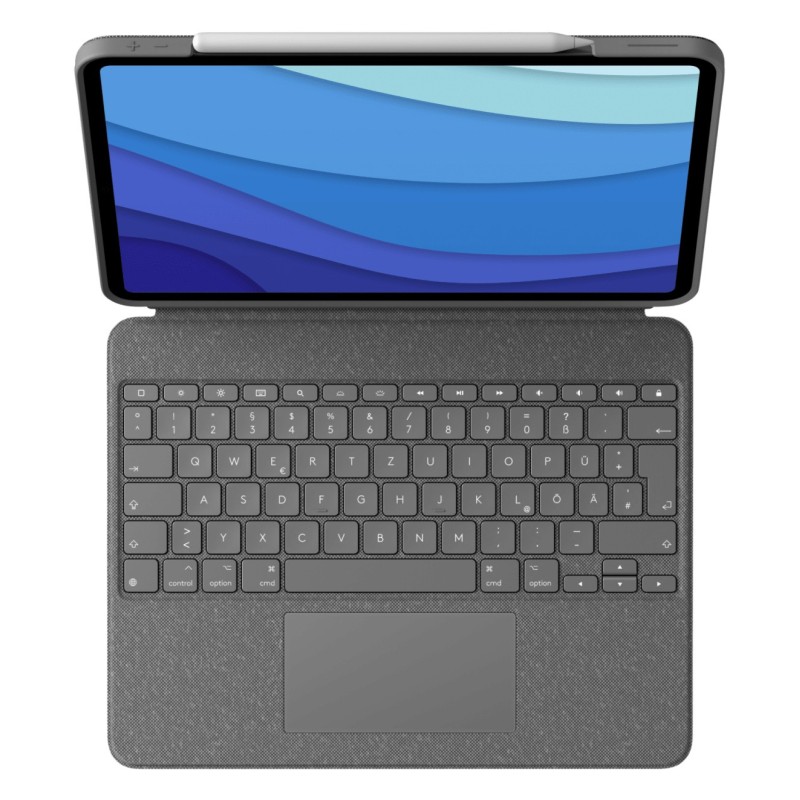 Logitech Combo Touch Tastaturcase Trackpad für iPad Pro 12,9“ (5./6. Gen) Grau