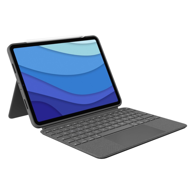 Logitech Combo Touch Tastaturcase Trackpad iPad Pro 11“ (1./ 2./3./4.Gen) Grau