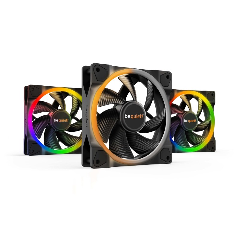 be quiet! Light Wings | 120mm PWM Triple Pack Case per computer Ventilatore 12 cm Nero 3 pz