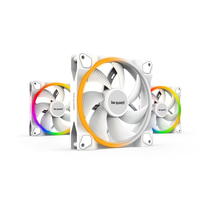 be quiet! Light Wings White | 140mm PWM Triple Pack Case per computer Ventilatore 14 cm Bianco 3 pz