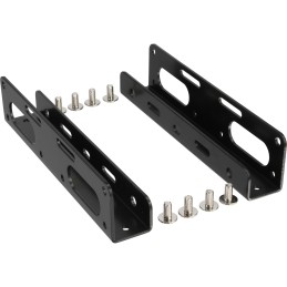 InLine Guide di montaggio per HDD SSD da 2,5" a 3,5", telaio e viti, nero