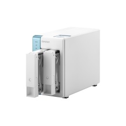 QNAP TS-233 server NAS e di archiviazione Mini Tower Collegamento ethernet LAN Bianco Cortex-A55