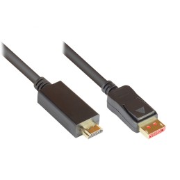 Alcasa DP14-HDMI cavo e adattatore video 2 m DisplayPort Nero