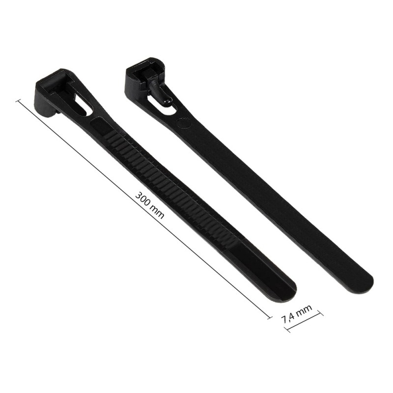 Alcasa KAB-R30S74 fascetta Releasable cable tie Nylon Nero 100 pz Alcasa KAB-R30S74 fascetta Releasable cable tie Nylon Nero 100 pz