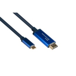 Alcasa 4520-CSF015B cavo e adattatore video 1,5 m USB tipo-C HDMI tipo A (Standard) Blu
