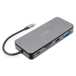 Digitus Docking station a 11 porte USB-C con SSD Enclosure