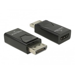 DeLOCK 66234 adattatore per inversione del genere dei cavi DisplayPort HDMI tipo A (Standard) Nero