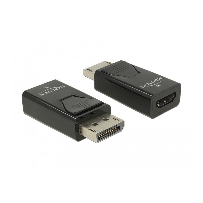 DeLOCK 66234 adattatore per inversione del genere dei cavi DisplayPort HDMI tipo A (Standard) Nero