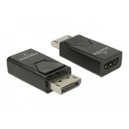 DeLOCK 66234 adattatore per inversione del genere dei cavi DisplayPort HDMI tipo A (Standard) Nero