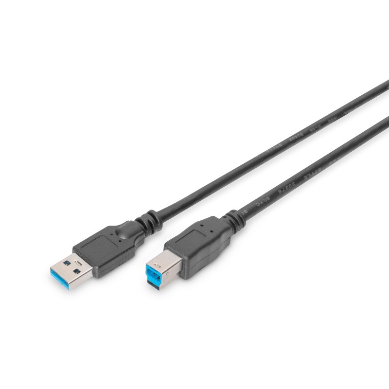 DIGITUS USB 3.0 Anschlusskabel 1,8m Typ A - B St/St, schwarz