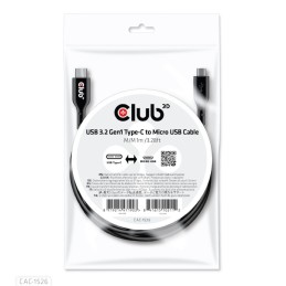 CLUB3D CAC-1526 cavo USB 1 m USB 3.2 Gen 1 (3.1 Gen 1) USB C Micro-USB B Nero