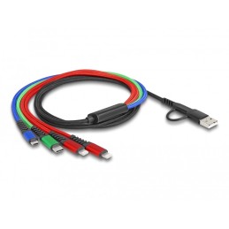 DeLOCK 87884 cavo USB 1,2 m USB 2.0 USB A USB C 2 x Lightning   Micro USB-B   USB C Nero, Blu, Verde, Rosso