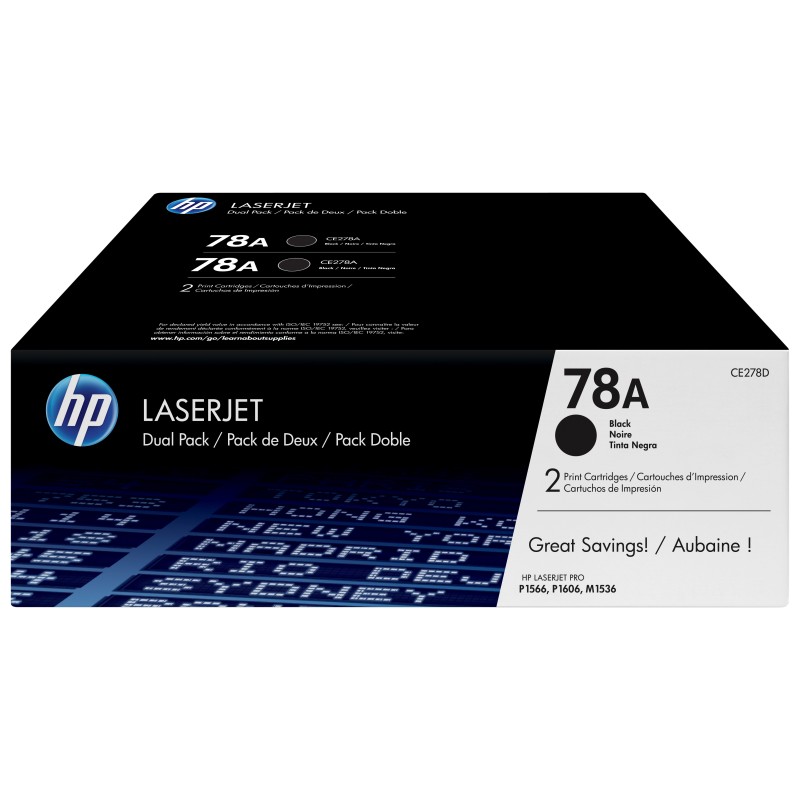 78A - 2er-Pack - Schwarz - original - LaserJet - Tonerpatrone (CE278AD)