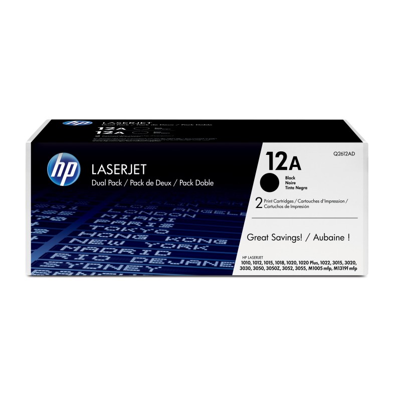 12A - 2er-Pack - Schwarz - Original - LaserJet - Tonerpatrone (Q2612AD)