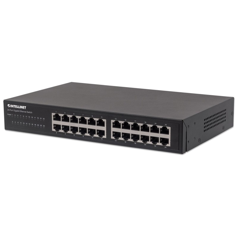 24-Port Gigabit Ethernet Switch, 24 x 10/100/1000 Mbit/s RJ45-Ports, IEEE 802...