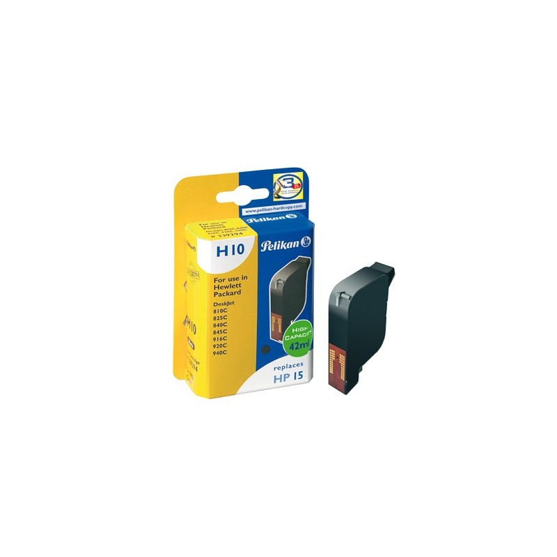 Pelikan Inkjet Cartridge H10 replaces HP 15, black, 42 ml cartuccia d'inchiostro 1 pz Resa elevata (XL) Nero