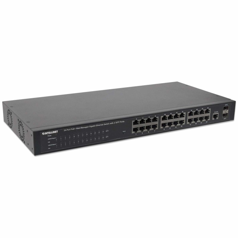 24-Port Gigabit Ethernet PoE+ Web-Managed Switch with 2 SFP Ports, 24 x PoE p...