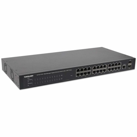 Intellinet 560559 switch di rete Gestito Gigabit Ethernet (10 100 1000) Supporto Power over Ethernet (PoE) Nero