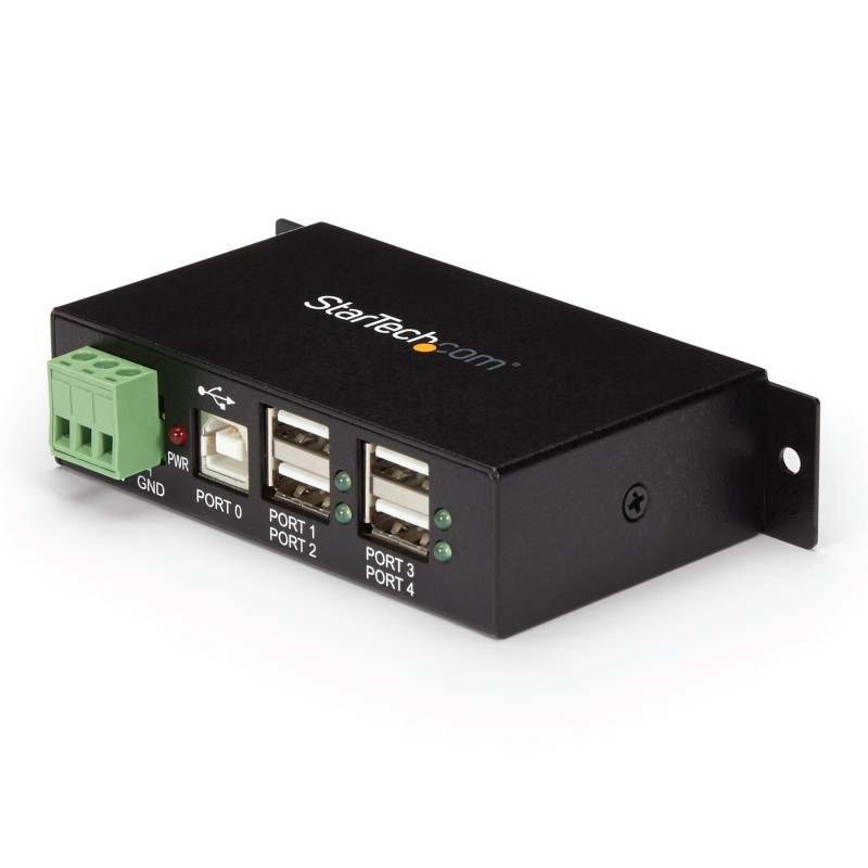 Rackmount USB 2.0 Hub - 4 Port Rugged Industrial USB 2.0 Hub