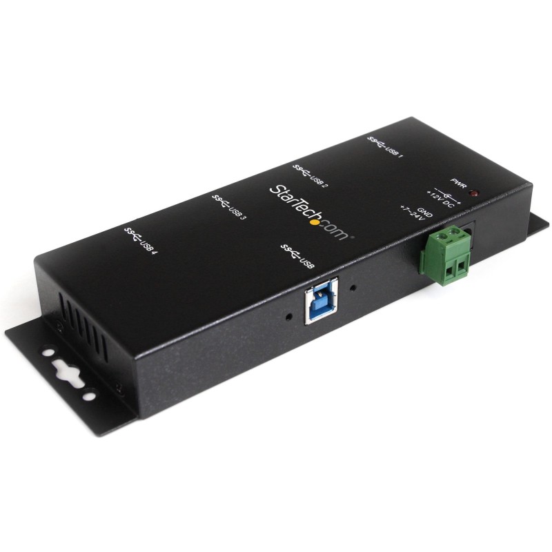 Montierbarer 4 Port Industrieller USB 3.0 SuperSpeed Hub inkl. Netzteil