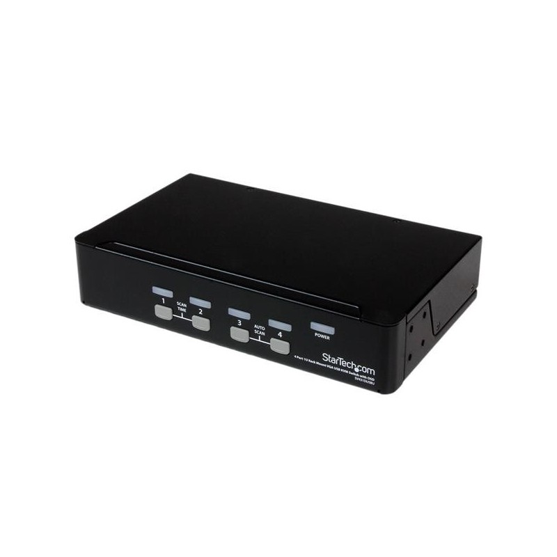 4-Port USB KVM Swith with OSD - TAA Compliant - 1U Rack Mountable VGA KVM Swi...