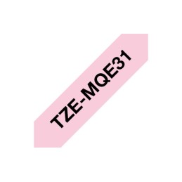 Brother TZEMQE31 nastro per etichettatrice Nero su rosa TZe