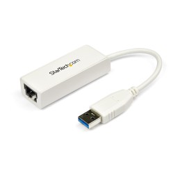 StarTech.com Adattatore di rete NIC USB 3.0 a Ethernet Gigabit RJ45 10 100 1000 Mb s - M F Bianco