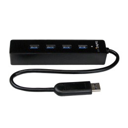 StarTech.com Hub portatile USB 3.0 SuperSpeed a 4 porte - Perno e concentratore per notebook o Ultrabook USB 3.0 con cavo