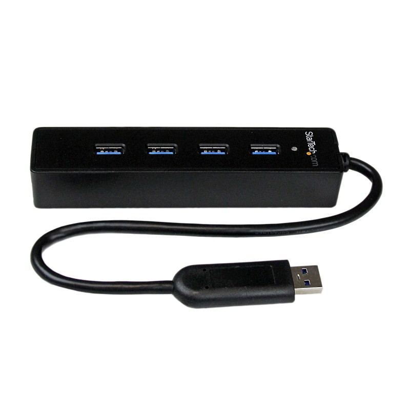 4 Port USB 3.0 SuperSpeed Hub - Schwarz