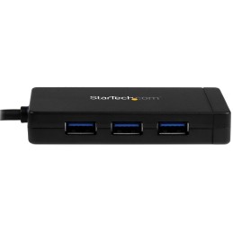 StarTech.com Hub USB 3.0 (5Gbps) a 3 porte con USB-C e Ethernet Gigabit - Include Adattatore di Alimentazione