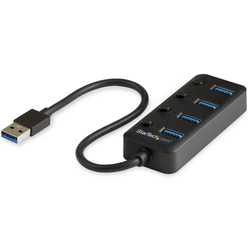 4 Port USB 3.0 Hub - 4x USB-A mit individuellen An/Aus-Schaltern