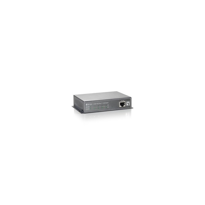 LevelOne GEP-0521 network switch Unmanaged Gigabit Ethernet (10/100/1000) Power over Ethernet (PoE) Gray