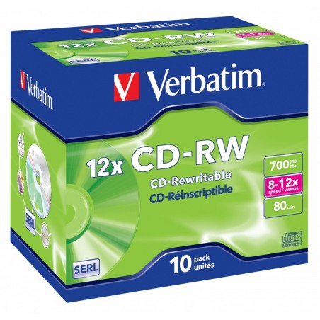Verbatim CD-RW 12x 700 MB 10 pz