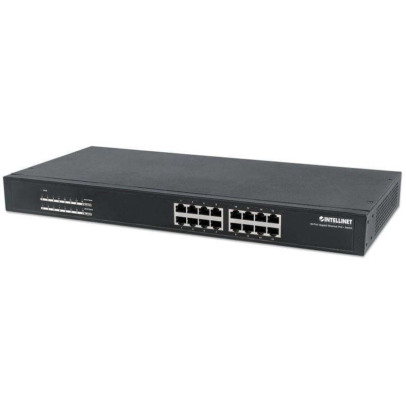 16-Port Gigabit Ethernet PoE+ Switch, 16 x PoE-Ports, IEEE 802.3at/af Power o...