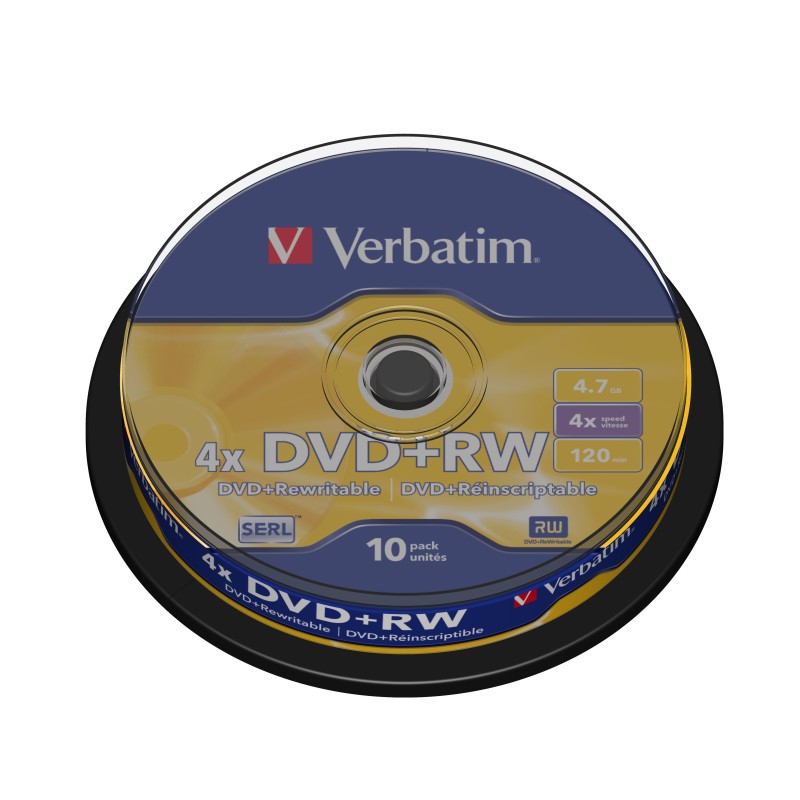 10 x DVD+RW - 4.7 GB (120 Min.) 4x