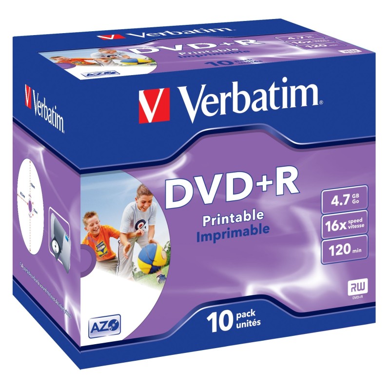 DataLifePlus - 10 x DVD+R - 4.7 GB 16x - mit Tintenstrahldrucker bedruckbare ...