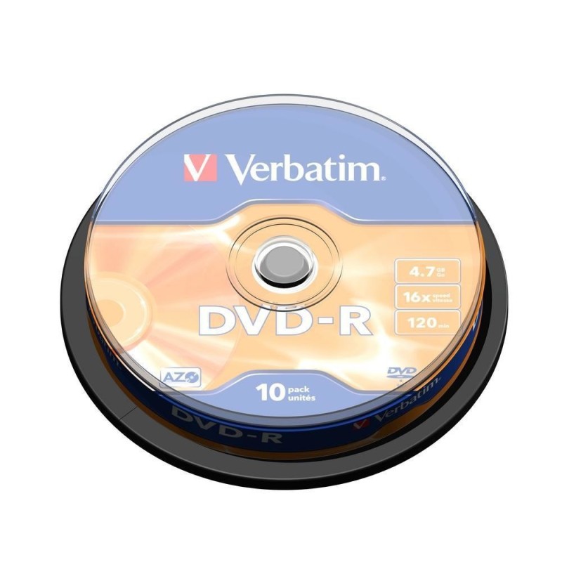 10 x DVD-R - 4.7 GB 16x - mattsilber