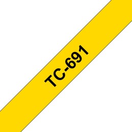 Brother TC-691 nastro per etichettatrice Nero su giallo