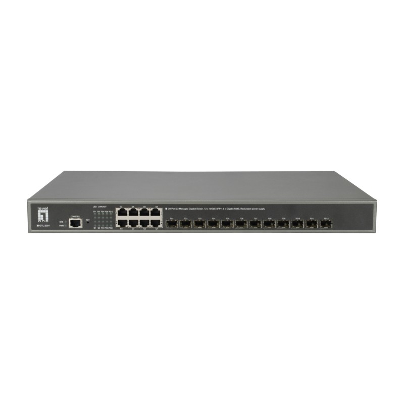 LevelOne GTL-2091 network switch Managed L3 Gigabit Ethernet (10/100/1000) Gray