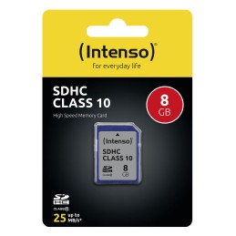 Intenso 3411460 memoria flash 8 GB SDHC Classe 10