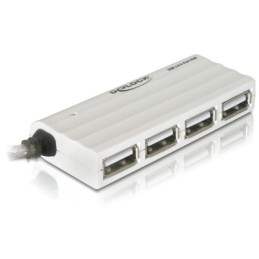 DeLOCK USB 2.0 external 4-port HUB 480 Mbit s Bianco
