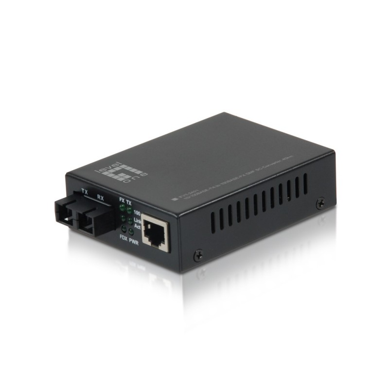 LevelOne FVT-2401 network media converter 100 Mbit/s 1310 nm Single-mode Black