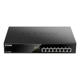 D-Link DGS-1008MP switch di rete Non gestito Gigabit Ethernet (10 100 1000) Supporto Power over Ethernet (PoE) 1U Nero