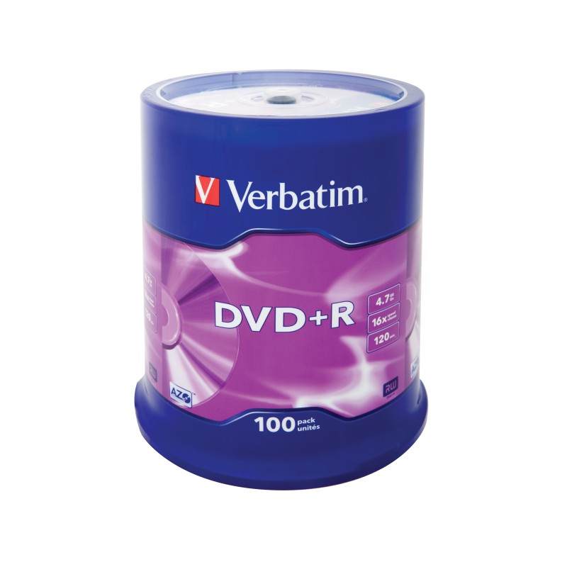 100 x DVD+R - 4.7 GB 16x - mattsilber